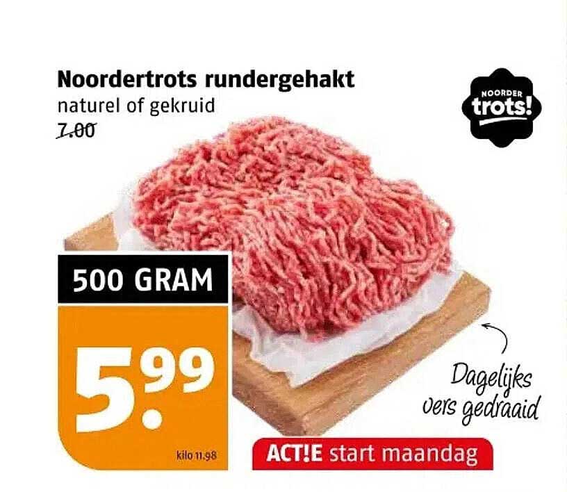 Noordertrots rundergehakt naturel of gekruid