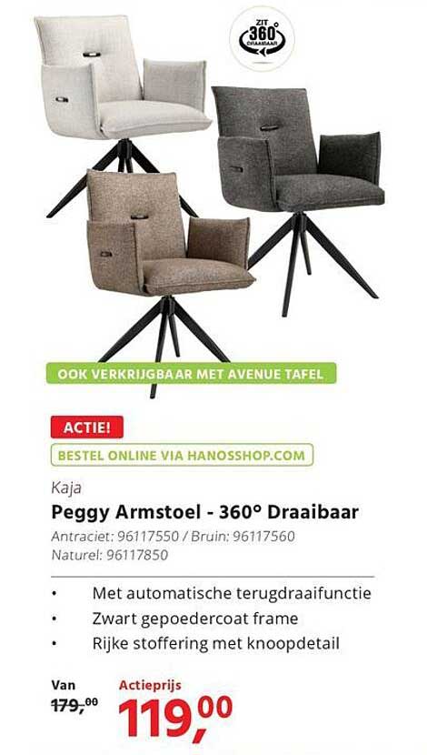 Peggy Armstoel - 360° Draaibaar