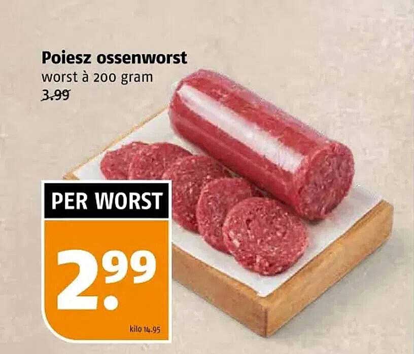 Poiesz ossenworst worst à 200 gram