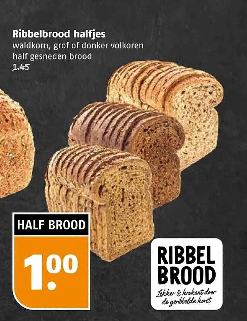 Ribbelbrood halfjes