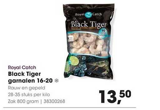 Royal Catch Black Tiger garnalen 16-20