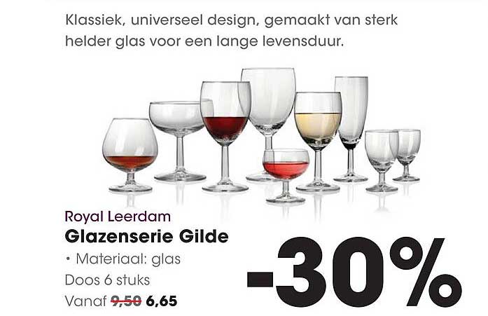 Royal Leerdam Glazenserie Gilde