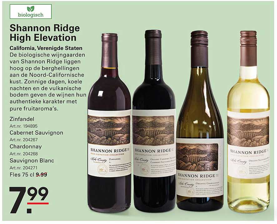 Shannon Ridge High Elevation Wijnen