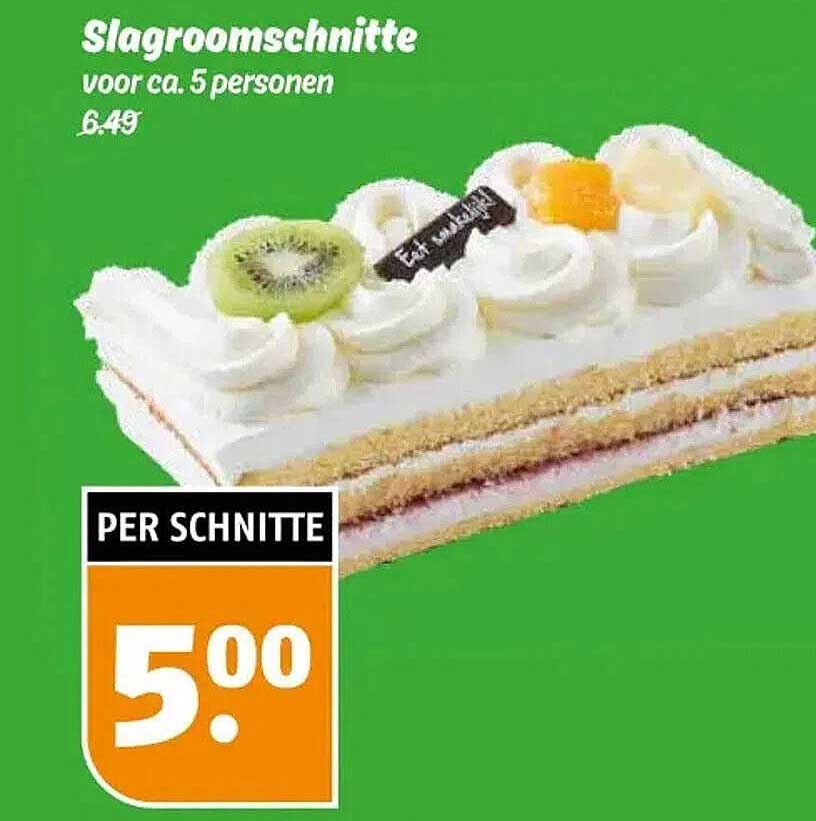 Slagroomschnitte voor ca. 5 personen