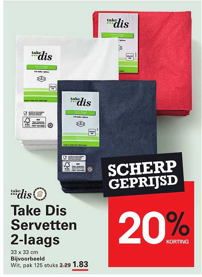 Take Dis Servetten 2-laags
