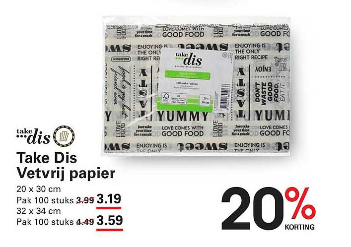 Take Dis Vetvrij papier