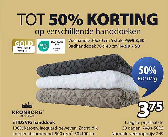 TOT 50% KORTING op verschillende handdoeken