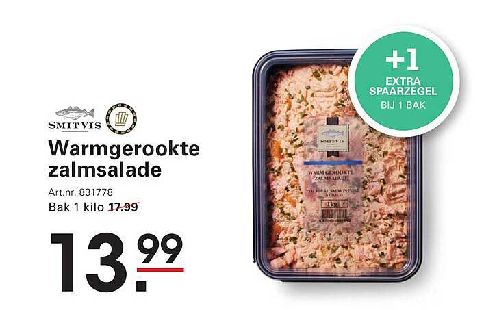 Warmgerookte zalmsalade