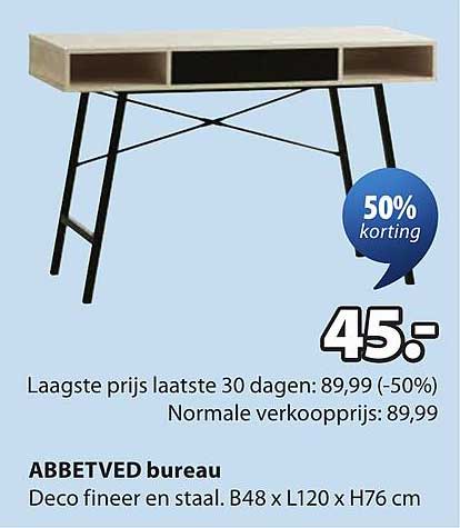 ABBETVED bureau 50% korting