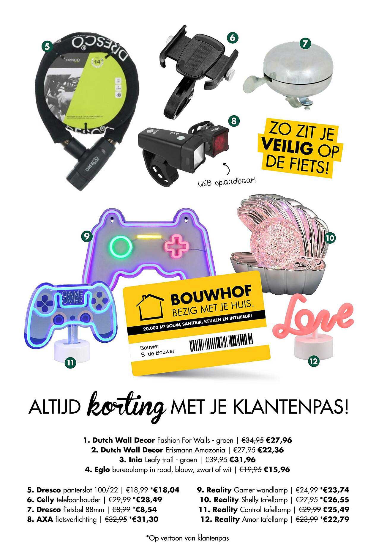 Altijd korting met je klantenpas!