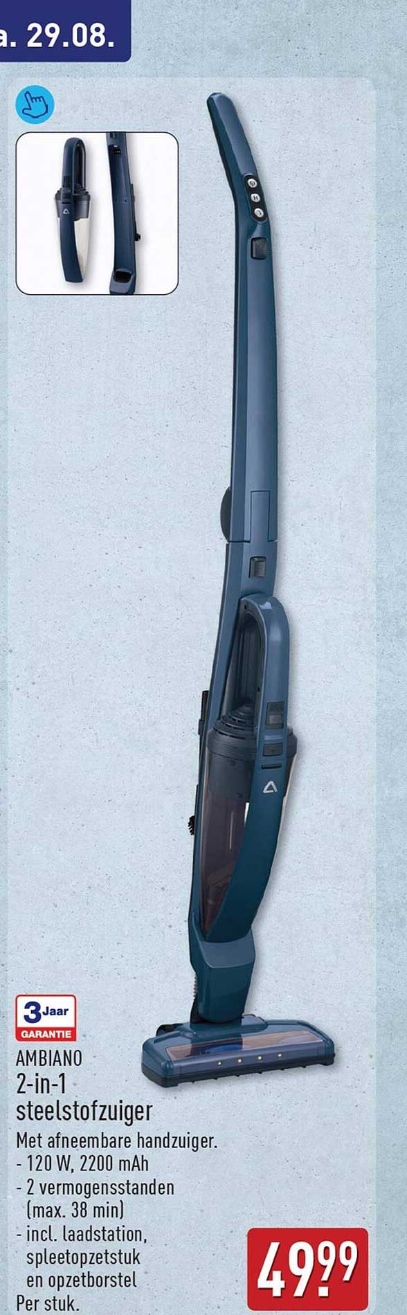 AMBIANO 2-in-1 steelstofzuiger