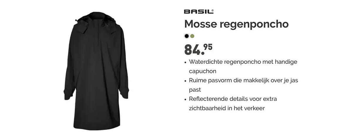 BASIL Mosse regenponcho