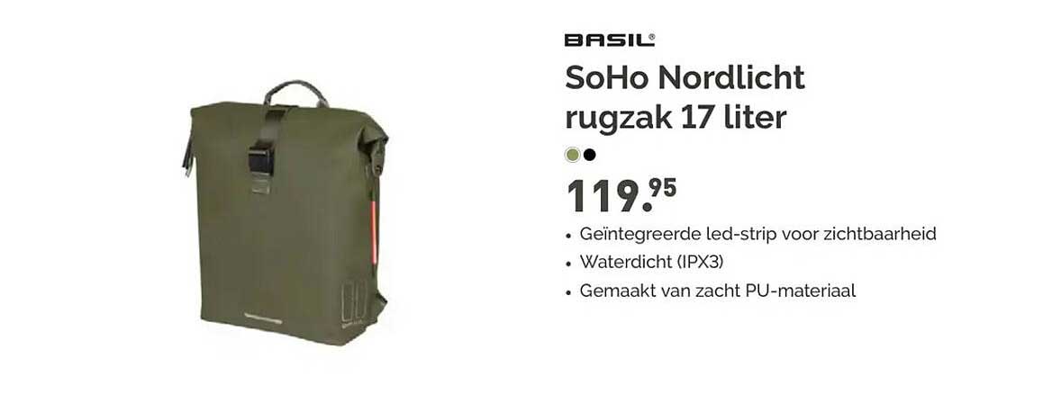 BASIL SoHo Nordlicht rugzak 17 liter