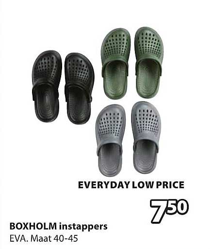 BOXHOLM instappers EVA. Maat 40-45 EVERYDAY LOW PRICE
