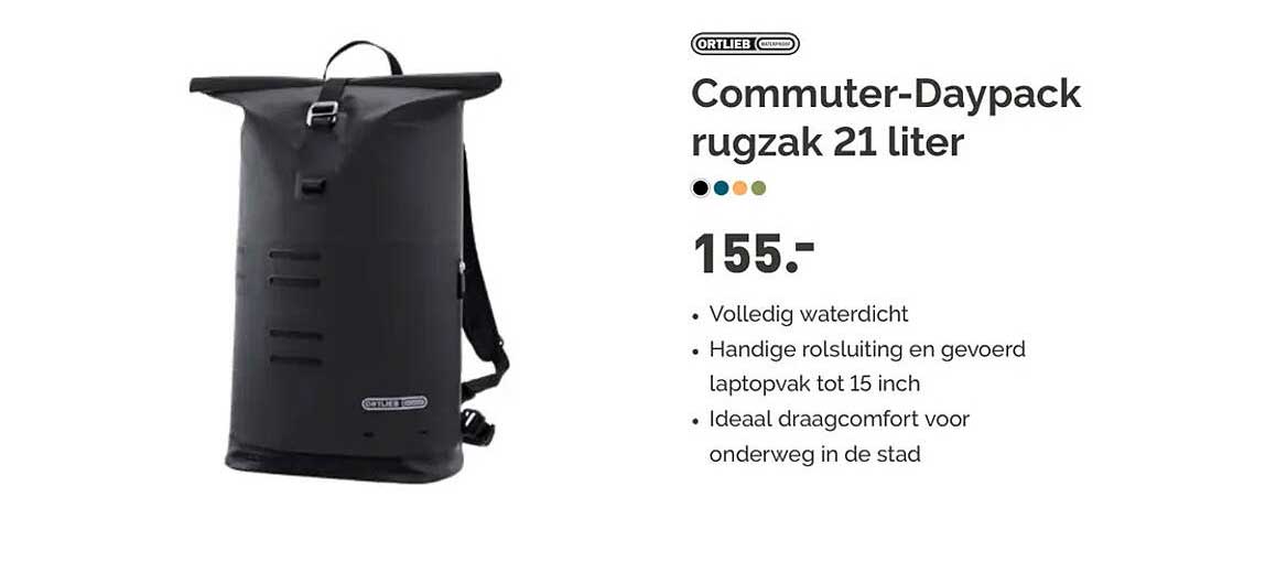 Commuter-Daypack rugzak 21 liter