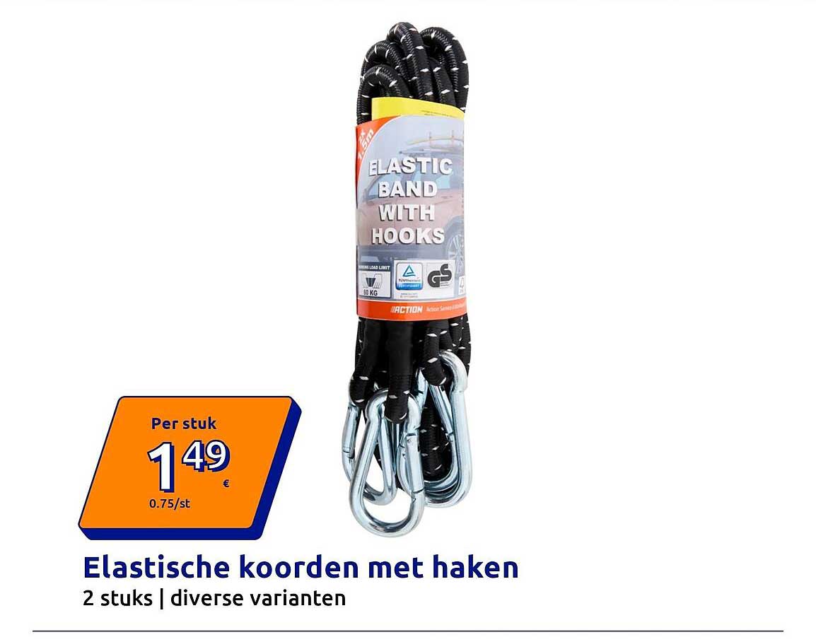 Elastische koorden met haken
