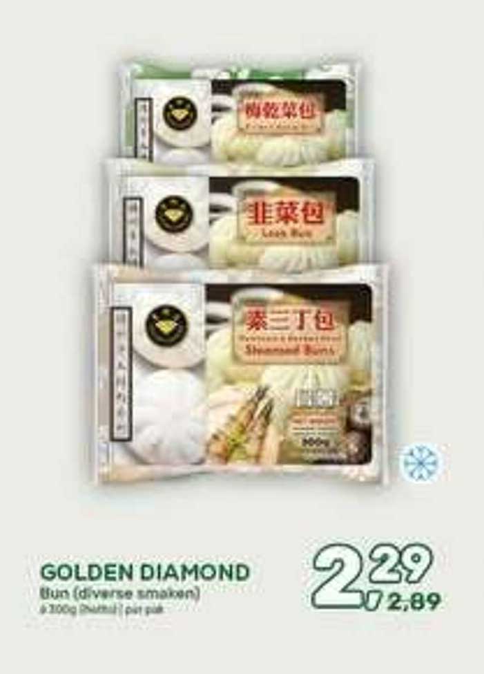 GOLDEN DIAMOND Bun (diverse smaken) 3 x 200g halen 2,89 per pak