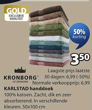 KARLSTAD handdoek 50% korting