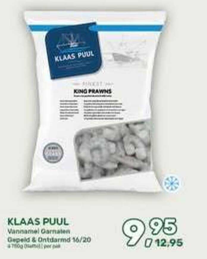 KLAAS PUUL Vannamel Garnalen Gepeld & Ontdarmd 16/20