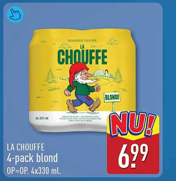 LA CHOUFFE 4-pack blond OP=OP. 4x330 ml.