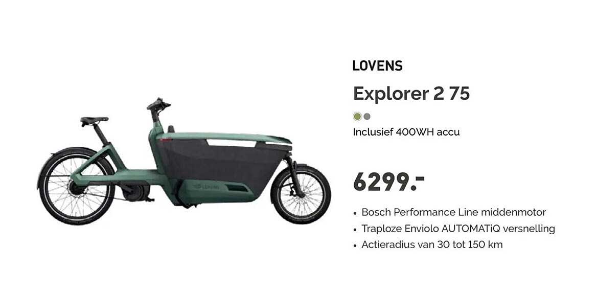 LOVENS Explorer 2 75 Inclusief 400WH accu