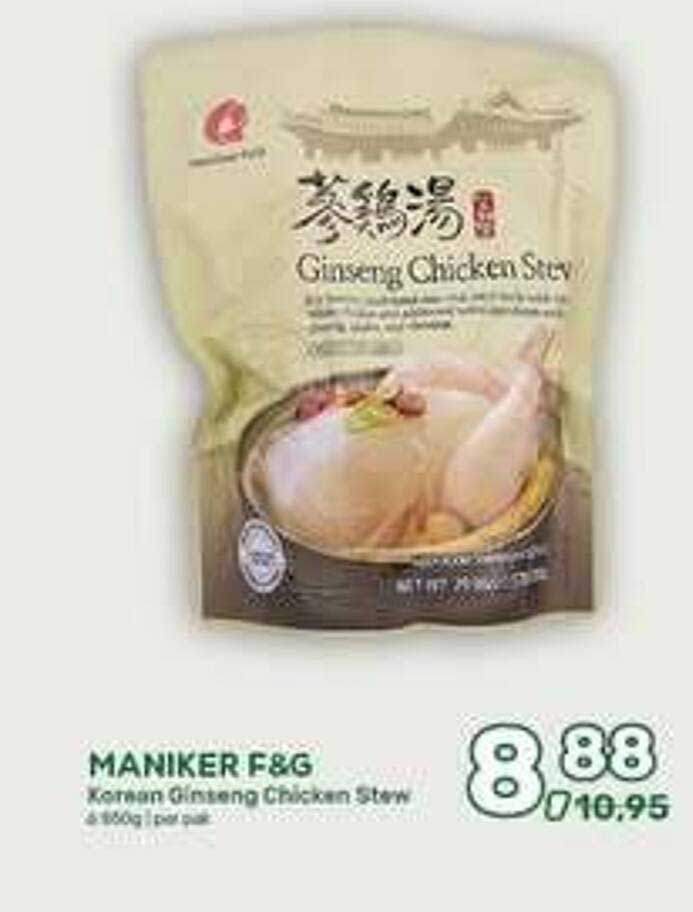 MANIKER F&G Korean Ginseng Chicken Stew 4 x 900 g per stuk