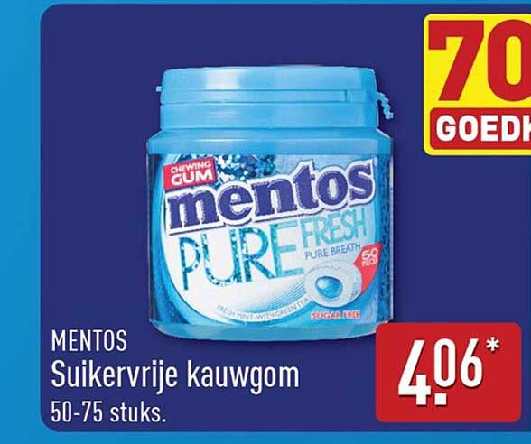 Mentos Suikervrije kauwgom 50-75 stuks
