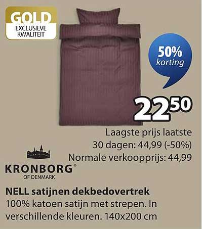 NELL satijnen dekbedovertrek