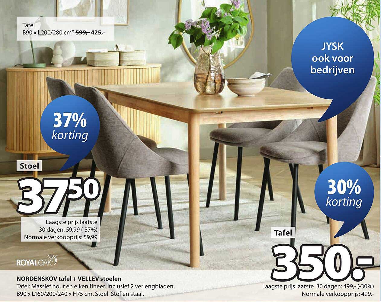 NORDENSKOV tafel + VELLEV stoelen