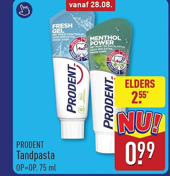 PRODENT Tandpasta OP=OP. 75 ml