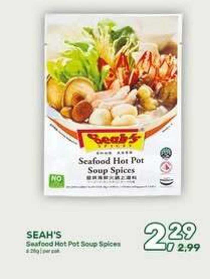 SEAH'S Seafood Hot Pot Soup Spices 8 x 26g | per stuk