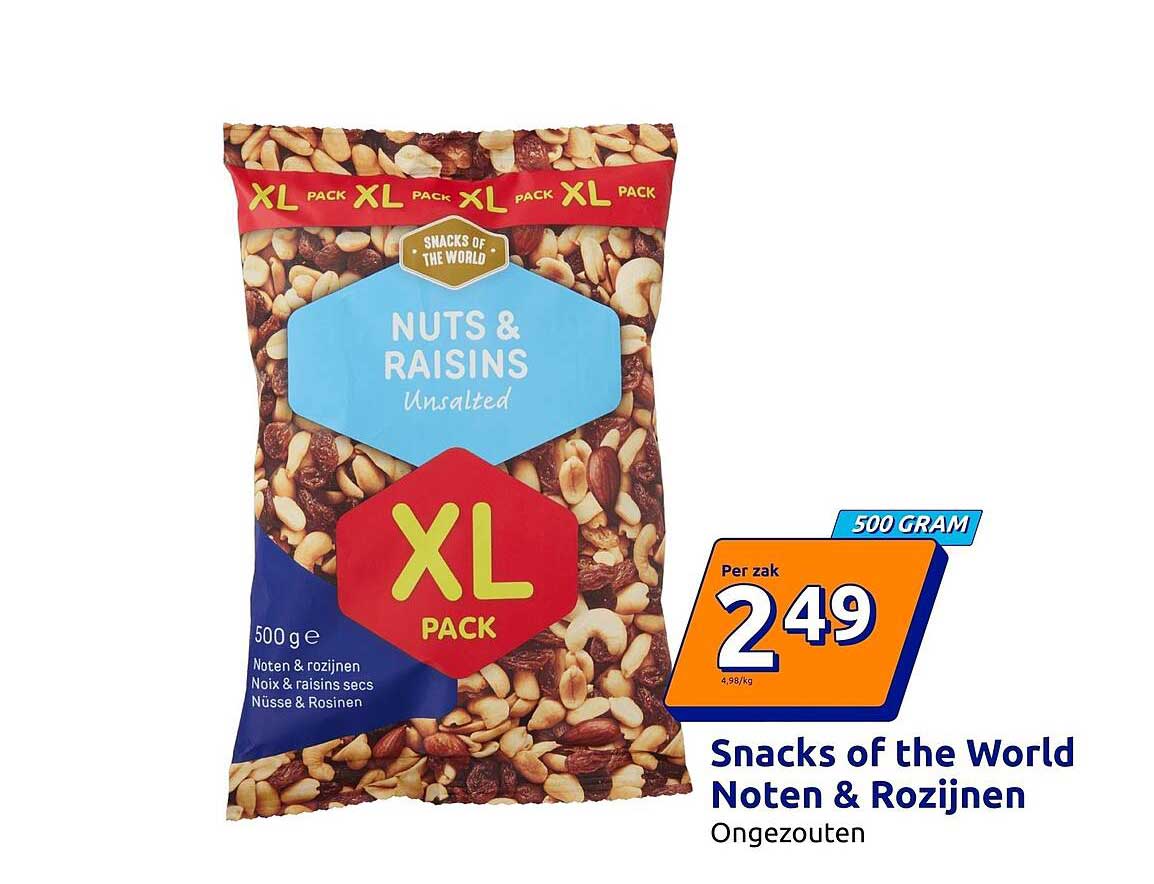 Snacks of the World Noten & Rozijnen Ongezouten