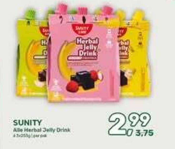 SUNITY Aloe Herbal Jelly Drink 4-pack 1 liter per pak