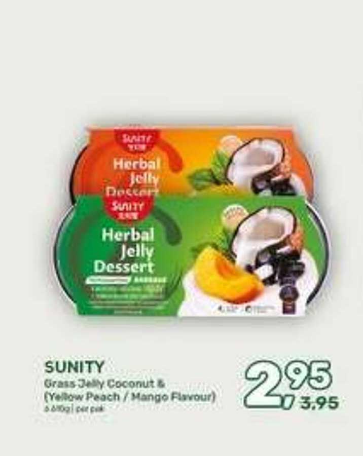 SUNITY Grass Jelly Coconut & (Yellow Peach / Mango Flavour)