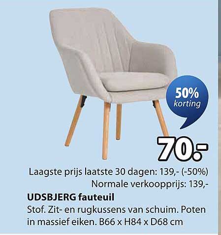 UDSBJERG fauteuil 50% korting