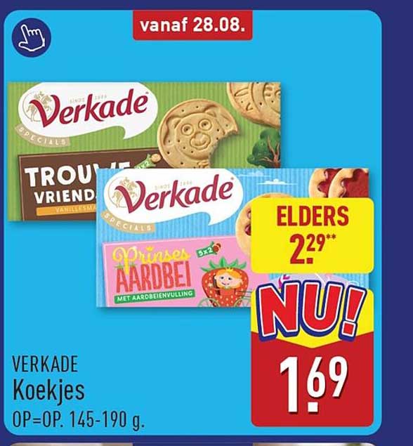 VERKADE Koekjes OP=OP. 145-190 g.