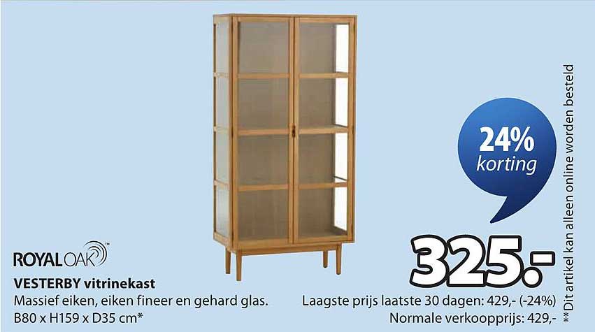 VESTERBY vitrinekast