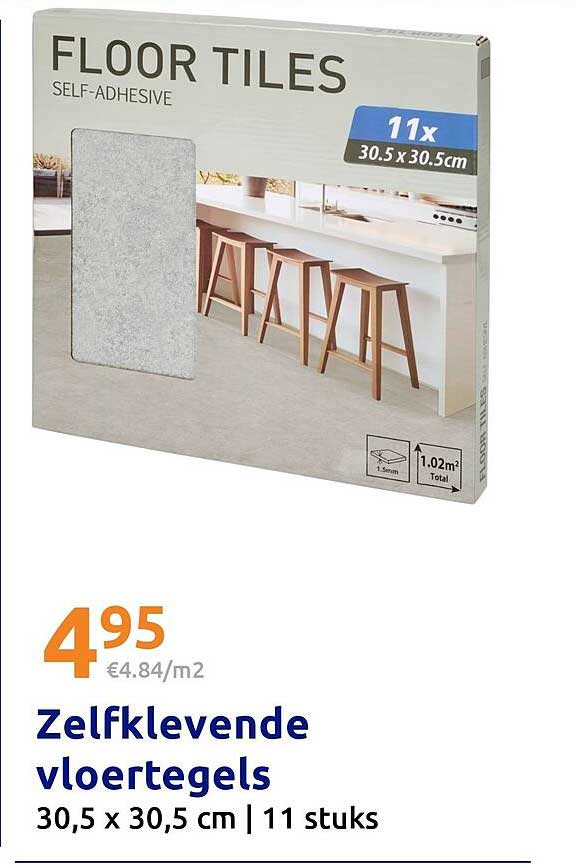 Zelfklevende vloertegels 30,5 x 30,5 cm | 11 stuks