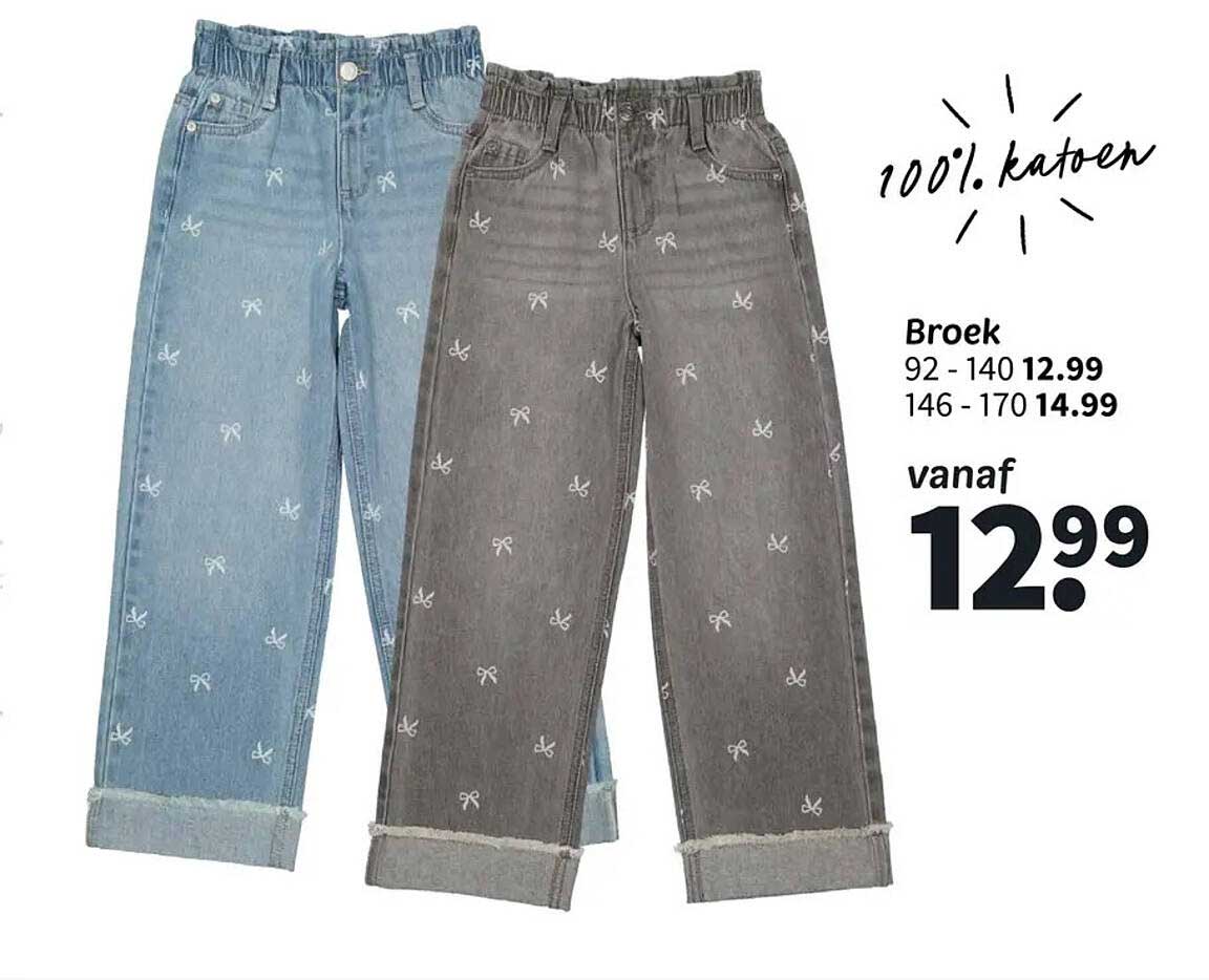 100% katoen Broek
