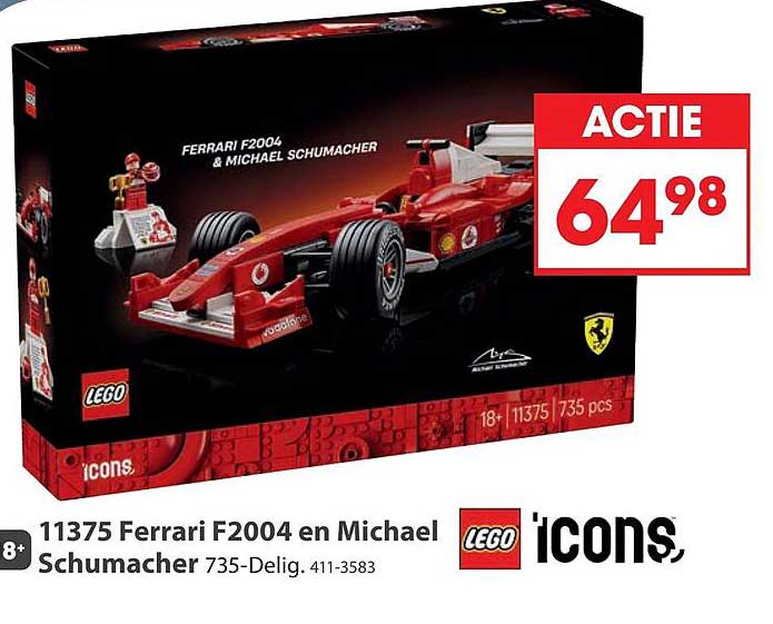 11375 Ferrari F2004 en Michael Schumacher 735-Delig. 411-3583 ACTIE