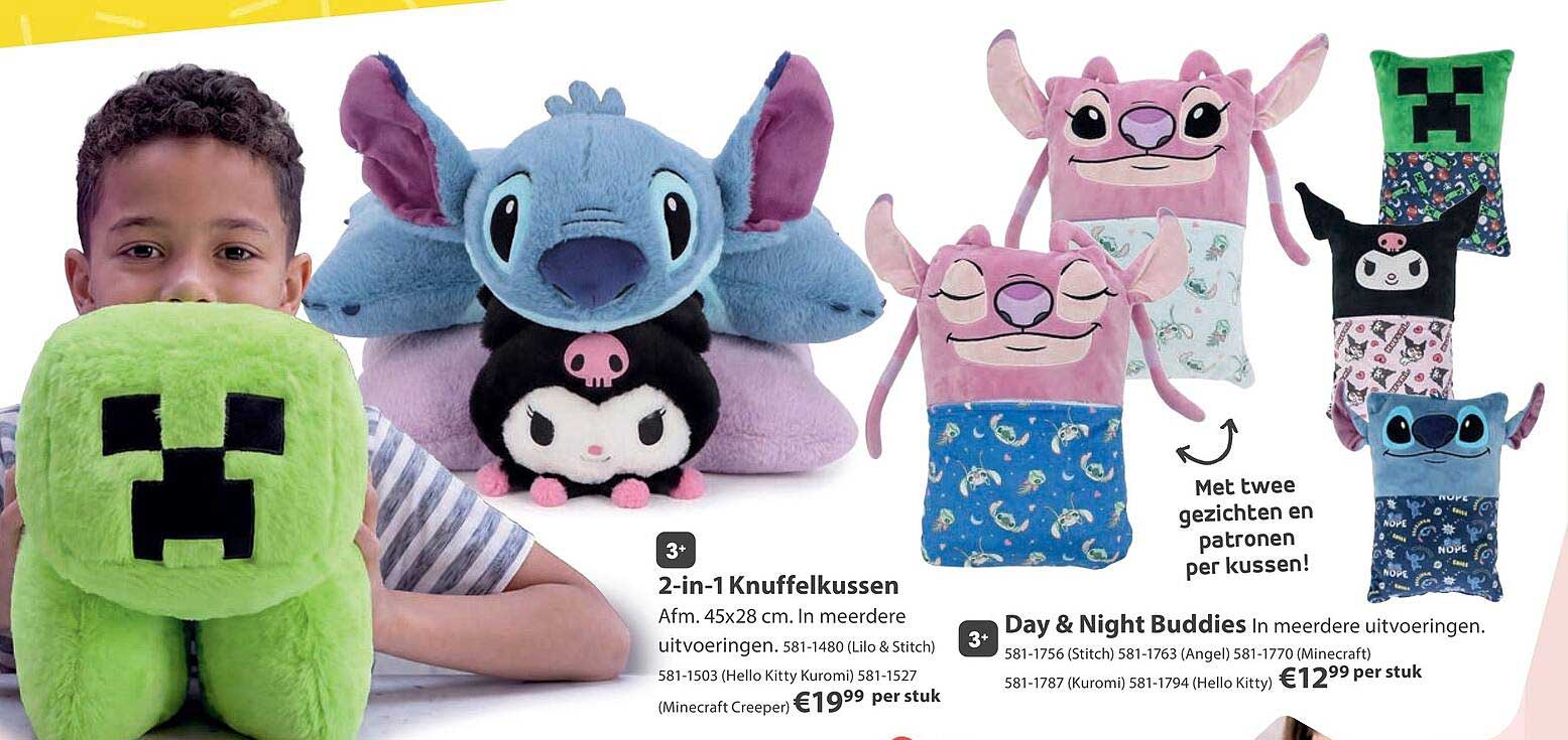 2-in-1 Knuffelkussen