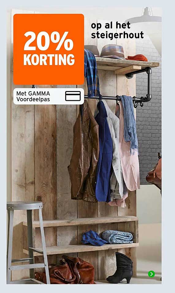 20% KORTING op al het steigerhout