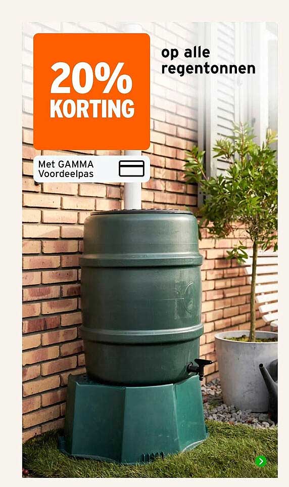 20% KORTING op alle regentonnen