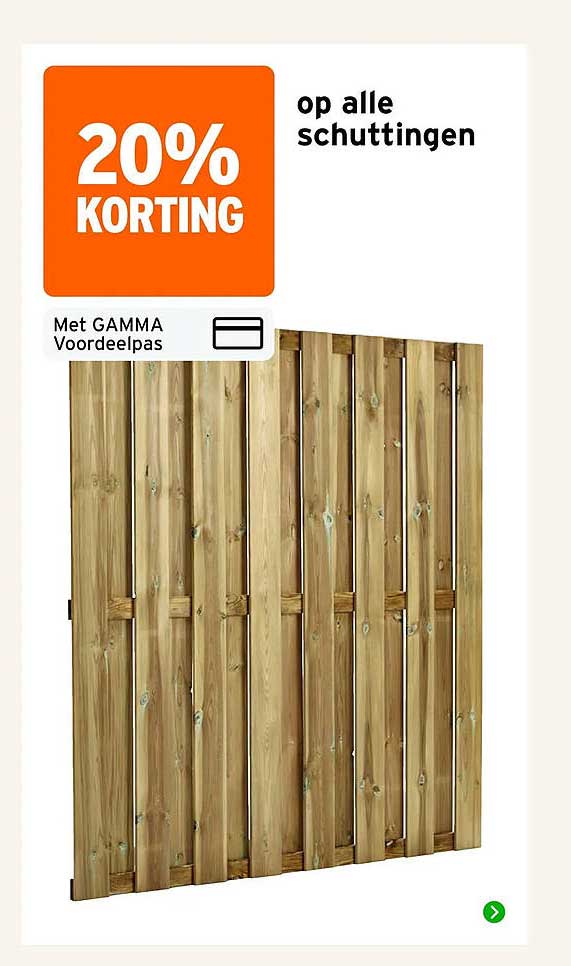 20% KORTING op alle schuttingen