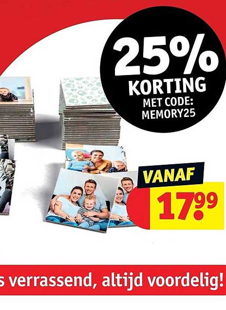 25% korting met code: MEMORY25
