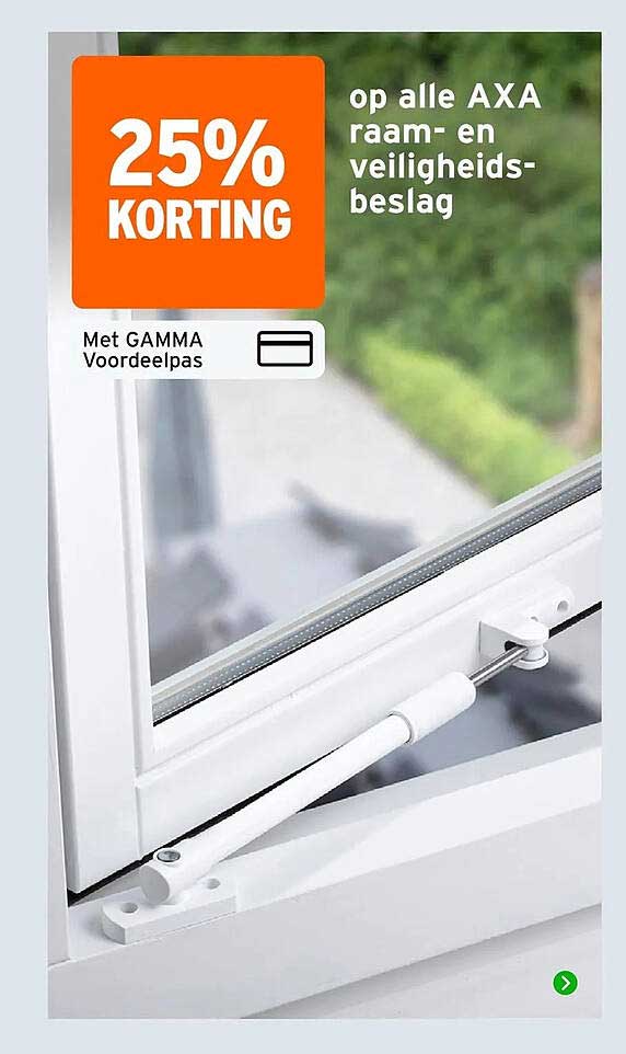25% korting op alle AXA raam- en veiligheidsbeslag