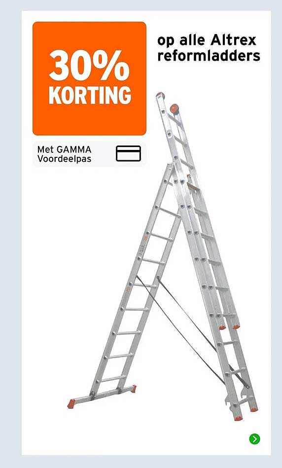 30% korting op alle Altrex reformladders