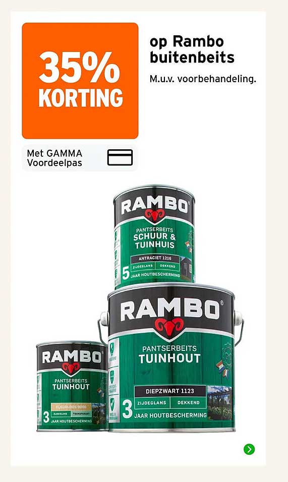 35% korting op Rambo buitenbeits