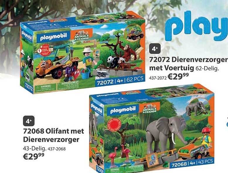 72072 Dierenverzorger met Voertuig 62-Delig
