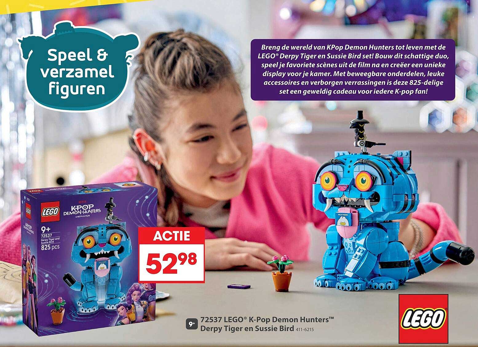 72537 LEGO® K-Pop Demon Hunters™ Derpy Tiger en Sussie Bird